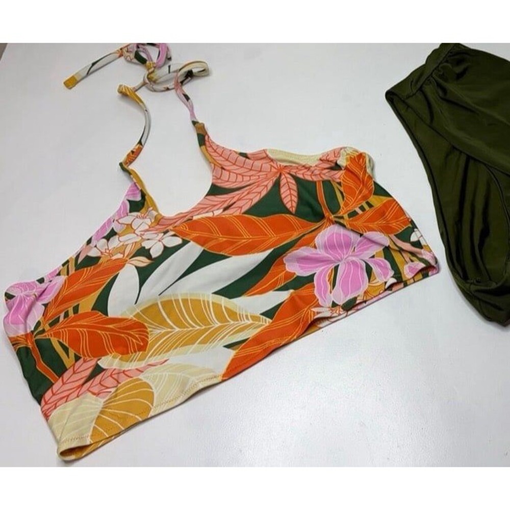Women's Tropical Floral Swim Top & High Waist Bottoms